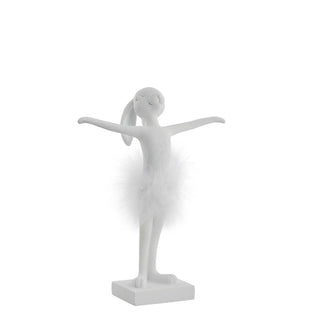 Semilla Easter bunny with feathers 26.5 cm. white