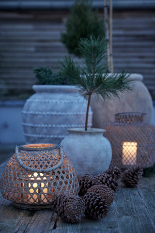 Novienne lantern 26x40 cm. Natural wicker