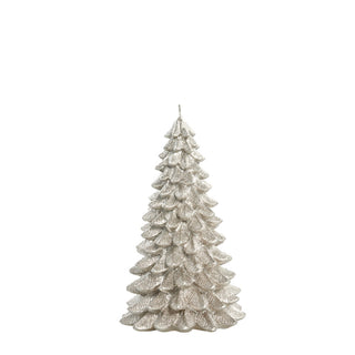 Trelia Christmas tree candle H22cm silver