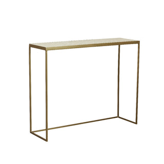 Marcera console table 100x80 cm. gold with clinker