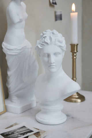 Statia bust H30.5 cm. white