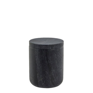 Ellia jar 9x9 cm. black marble