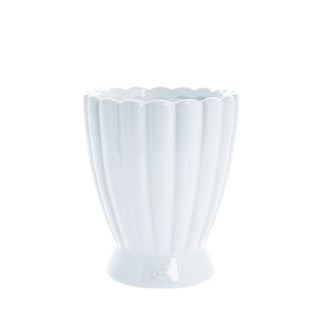 Shenella flower pot cover H18 cm. white