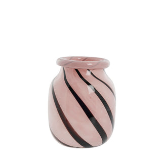 Marena glass vase 20 cm. pink