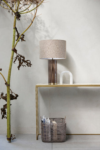 Marcera console table 100x80 cm. gold with clinker