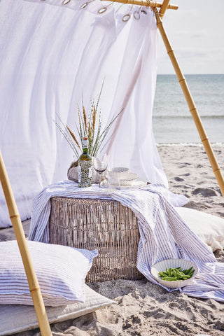 Olivia tablecloth 220x140 cm. beige striped