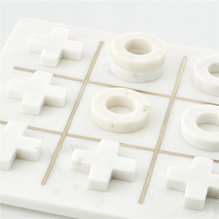 Marmilla Cross and Bowl Game in white marble