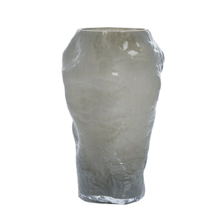 Marinella vase H30.5 cm. silver gray