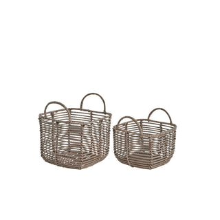 Harper basket set 18x18 cm. Nature