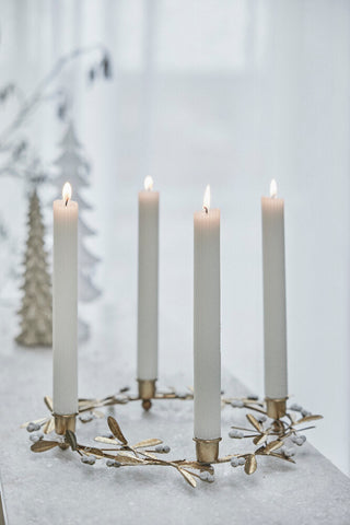 Missia advent stand Ø33cm light gold