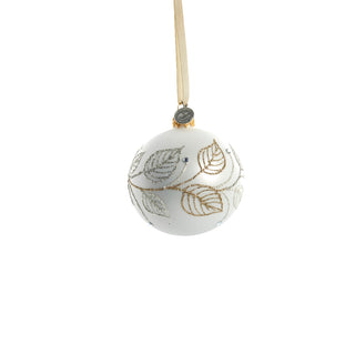 Cadelia Christmas ball 8 cm white