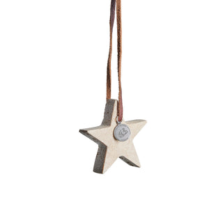 Elina sand marble star pendant 6.5 cm