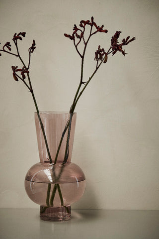 Hedria vase H30.5 cm. Old rose