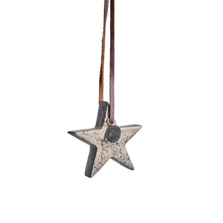 Elina brown marble star pendant 6.5 cm