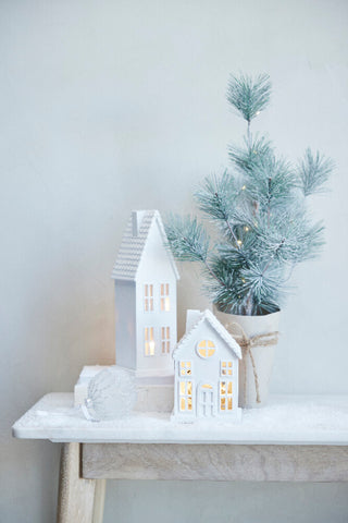 Seholia decorative house 17 cm white