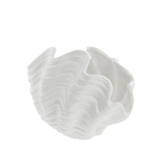 Sheline clam vase 26x19.5 cm. white