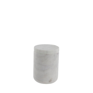 Ellia jar 6x6 cm. white marble