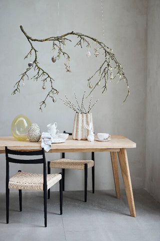 Ellie dining table 75x80 cm. White wash oak