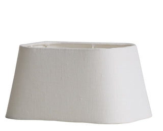 Rustic Linen lampshade white 30.5x18.5 cm.