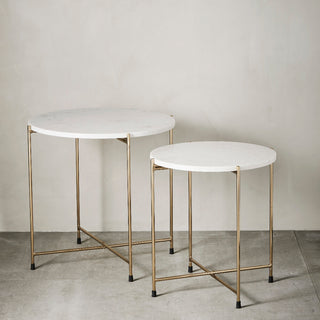 Marmilla coffee tables set marble white