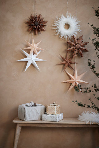 Pappia paper star 30 cm brown