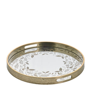 Saria mirror tray Ø45 ​​cm antique gold