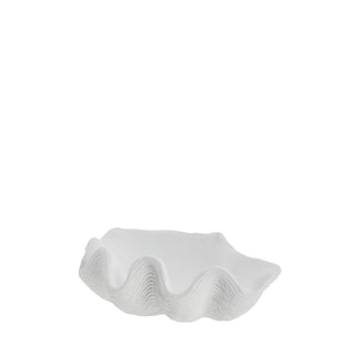 Shella mussel bowl 25x18.5 cm. white white