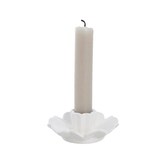 Dehmira candlestick ceramic H3.7 cm white