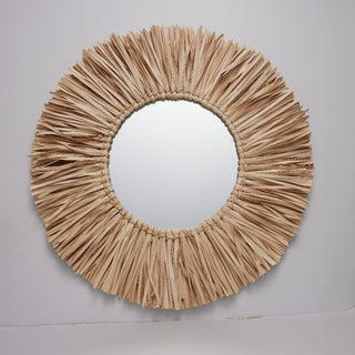 Rofia round mirror Ø64 cm. nature