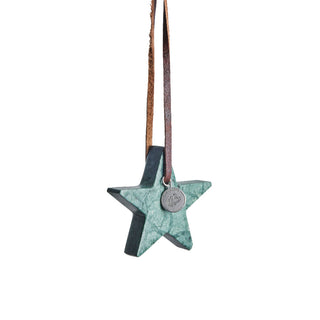 Elina green marble star pendant 6.5 cm