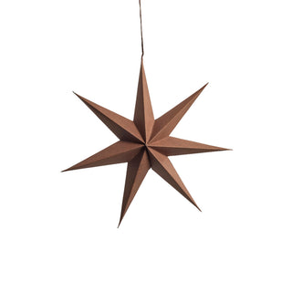 Pappia paper star 30 cm brown