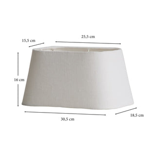 Rustic Linen lampshade white 30.5x18.5 cm.