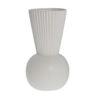 Anine vase H29.3 cm. white