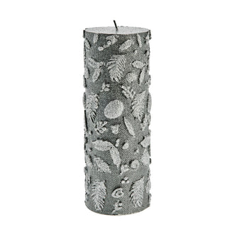 Cristiellia Christmas candle H15 cm. dark grey