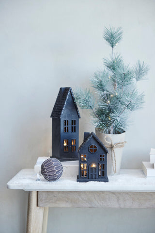 Seholia decorative house 17 cm black