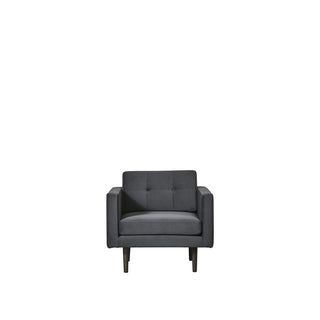 Ella armchair H75xW81xL84 cm. dark grey