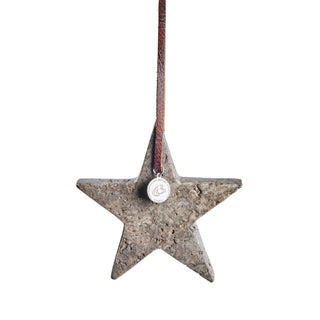 Elina brown marble star pendant 10 cm