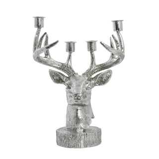 Serafina candlestick deer H31cm silver